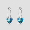 S925 Sterling Silver Gradient Heart Shaped Love Earrings Sweet Fashion Heart Pattern Ear Jewelry For Women