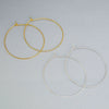 S925 Sterling Silver Handmade Geometric Large Round Circle Earrings Simple Statement Ear Jewelry For Women