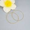 S925 Sterling Silver Handmade Geometric Large Round Circle Earrings Simple Statement Ear Jewelry For Women