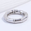 S925 Sterling Silver Handmade Heart Connection Buckle For Bracelet Necklace With Stripes And Electroplating