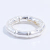 S925 Sterling Silver Handmade Heart Connection Buckle For Bracelet Necklace With Stripes And Electroplating