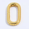 S925 Sterling Silver Handmade Heart Connection Buckle For Bracelet Necklace With Stripes And Electroplating