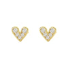 S925 Sterling Silver Heart Earrings With Colorful Zircon For Women