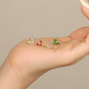 S925 Sterling Silver Heart Earrings With Colorful Zircon For Women