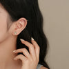 S925 Sterling Silver Heart Earrings With Colorful Zircon For Women