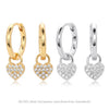 S925 Sterling Silver Heart Geometric Pattern Earrings