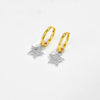 S925 Sterling Silver Heart Pendant Earrings Microinlaid Zirconium Electroplated Platinum 18K Gold Fashionable