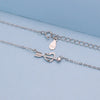 S925 Sterling Silver Heart Pendant Necklace For Women Electroplated Sweet Minimal Clavicle Chain With Cross Chain Design
