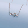 S925 Sterling Silver Heart Pendant Necklace For Women Electroplated Sweet Minimal Clavicle Chain With Cross Chain Design