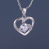S925 Sterling Silver Heart Pendant Necklace For Women With Cross Chain Electroplated Versatile Minimalist Fine Jewelry