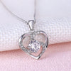 S925 Sterling Silver Heart Pendant Necklace For Women With Cross Chain Electroplated Versatile Minimalist Fine Jewelry