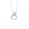 S925 Sterling Silver Heart Pendant Necklace With Buckle Chain Electroplated Full Diamond Style Clavicle Chain Fashion Jewelry For Women