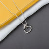 S925 Sterling Silver Heart Pendant Necklace With Buckle Chain Electroplated Full Diamond Style Clavicle Chain Fashion Jewelry For Women