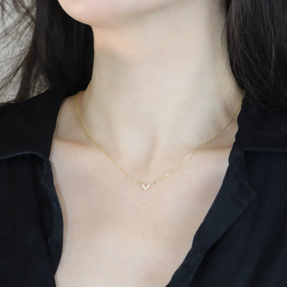 S925 Sterling Silver Heart Pendant Necklace With Diamonds And Letters Numbers Text Pattern 14K Gold Plated For Women
