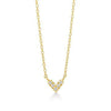 S925 Sterling Silver Heart Pendant Necklace With Diamonds And Letters Numbers Text Pattern 14K Gold Plated For Women
