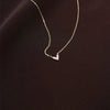 S925 Sterling Silver Heart Pendant Necklace With Diamonds And Letters Numbers Text Pattern 14K Gold Plated For Women