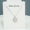 S925 Sterling Silver Heart Pendant Necklace With O Chain Electroplated Elegant Clavicle Chain For Women