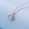 S925 Sterling Silver Heart Pendant Necklace With O Chain Electroplated Elegant Clavicle Chain For Women