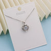 S925 Sterling Silver Heart Pendant Necklace With O Chain Electroplated Elegant Clavicle Chain For Women