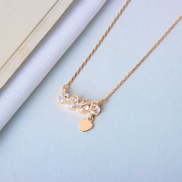 S925 Sterling Silver Heart Pendant Necklace With Zircon Electroplated Cross Chain Light Luxury Clavicle Necklace For Women