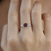 S925 Sterling Silver Heart Ring With Leaf Flower Zircon Electroplated For Women