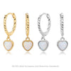 S925 Sterling Silver Heart Shape Love Earrings For Women Light Luxury Fashion Jewelry