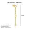 S925 Sterling Silver Heart Shape Love Moon With Zirconia Earrings For Women Light Luxury Style