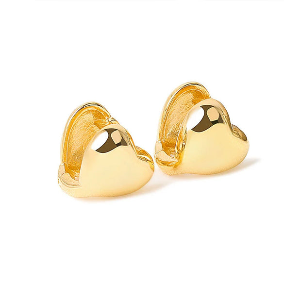 S925 Sterling Silver Heart Shape Stud Earrings Minimalist Niche Design Elegant Fashion Earrings For Women
