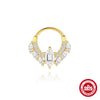 S925 Sterling Silver Heart Shape Water Drop White Opal Opal Tassel Moonstone Inlaid With Zirconium Flat Head Threaded Piercing Earrings