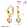 S925 Sterling Silver Heart Shape Women's Fashion Love Zircon Earrings Jewelry