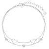 S925 Sterling Silver Heart Shape Zircon Hollow Love Bracelet Fresh And Sweet Niche Design