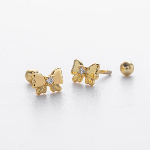 S925 Sterling Silver Heart Shape Zirconium Inlaid Electroplated Women's Earrings