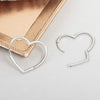S925 Sterling Silver Heart Shaped Earrings For Women Minimalist Cold Style Fine Silver Earrings Wholesale