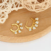 S925 Sterling Silver Heart Shaped Earrings French Retro Style