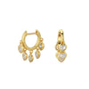 S925 Sterling Silver Heart Shaped Earrings French Retro Style