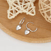 S925 Sterling Silver Heart Shaped Electroplated Trendy Women's Earrings