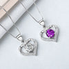 S925 Sterling Silver Heart Shaped Pendant Necklace With Mixed Gem Inlay Electroplated Simple Trendy Clavicle Chain For Women