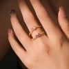 S925 Sterling Silver Heart Shaped Stackable Ring With Diamond Studded Zircon Electroplated In Platinum Or 18K Gold For Women And Unisex
