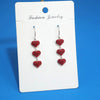 S925 Sterling Silver Heart Tassel Drop Earrings For Women Light Luxury Three Heart Shaped Long Dangle Earrings