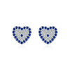 S925 Sterling Silver Heartshaped Diamond Earrings For Women Electroplated Light Luxury Design