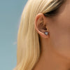 S925 Sterling Silver Heartshaped Diamond Earrings For Women Electroplated Light Luxury Design