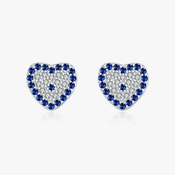 S925 Sterling Silver Heartshaped Diamond Earrings For Women Electroplated Light Luxury Design