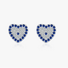 S925 Sterling Silver Heartshaped Diamond Earrings For Women Electroplated Light Luxury Design