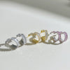 S925 Sterling Silver Heartshaped Earrings With Zircon Inlaid Geometric Light Luxury Style For Women Electroplated
