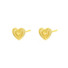 S925 Sterling Silver Heartshaped Geometric Retro Highend Flower Earrings For Women