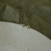 S925 Sterling Silver Heartshaped Gold Plated Diamond Earrings