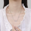 S925 Sterling Silver Heartshaped Infinite Love Pendant Clavicle Necklace