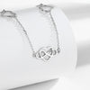 S925 Sterling Silver Heartshaped Infinite Love Pendant Clavicle Necklace