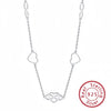 S925 Sterling Silver Heartshaped Infinite Love Pendant Clavicle Necklace