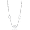 S925 Sterling Silver Heartshaped Infinite Love Pendant Clavicle Necklace